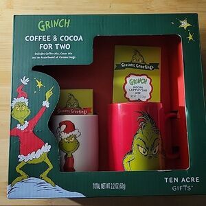 Ten Acre Gifts Grinch Coffee & Cocoa Mugs for Two - NEW in BOX Holiday Classic